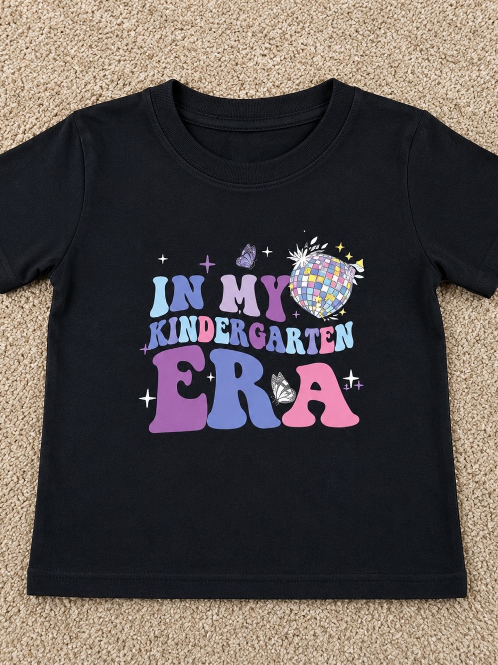 NWOT "In My Kindergarten Era" Graphic Tee - Black